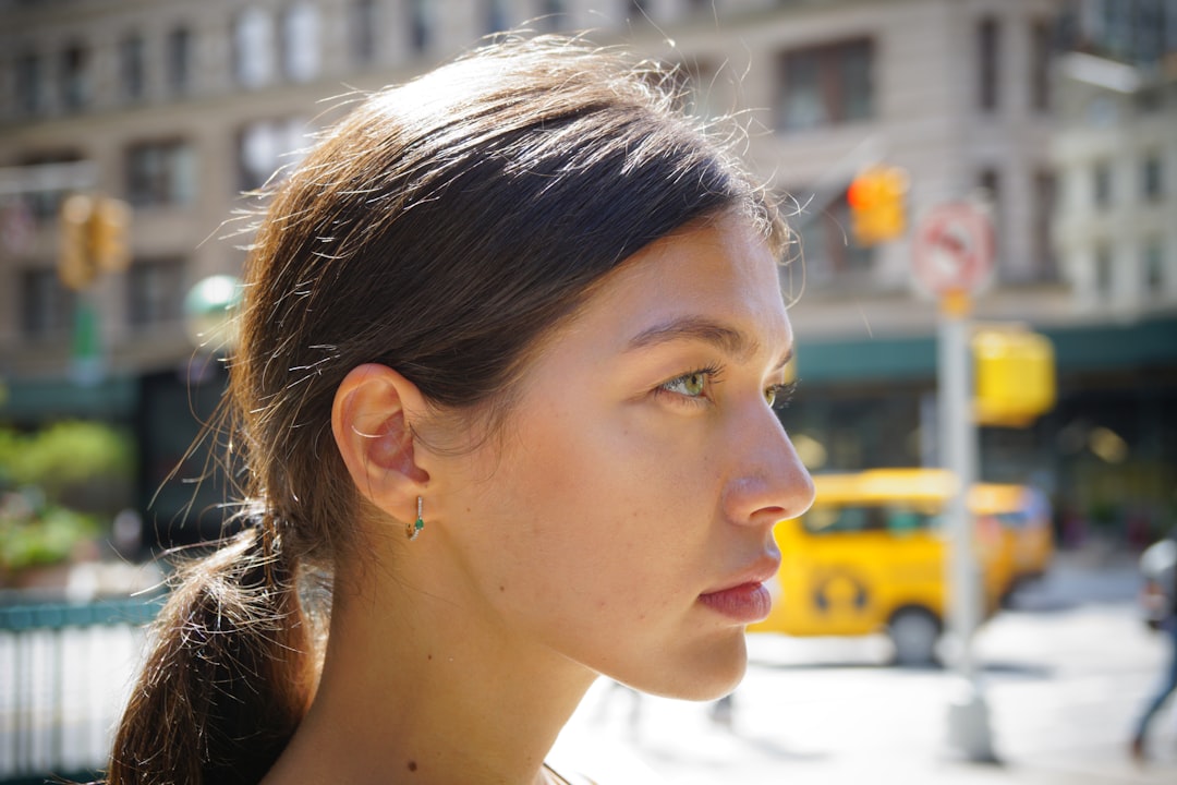 close view of woman's face